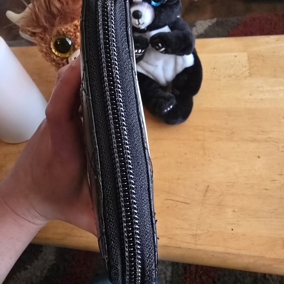 CHANEL | black quilted leather 'Cambon' coco mark zip-around wallet organizer - Picture 5 of 12